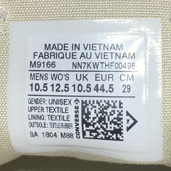 CONVERSE Chuck Taylor All Star Black Low Top Shoes Size: M10.5/W12.5 - Picture 3 of 3